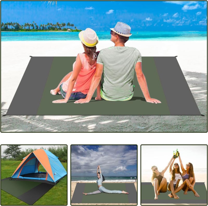 Wind Tour Waterproof Camping Tarp Lightweight Multifunctional Tent Footprint for Camping, Hiking Backpacking, Compact Tent Tarp Ground Sheet Mat for Ground or Under Tent（55.1" x 78.7" | Dark Green） - Image 4